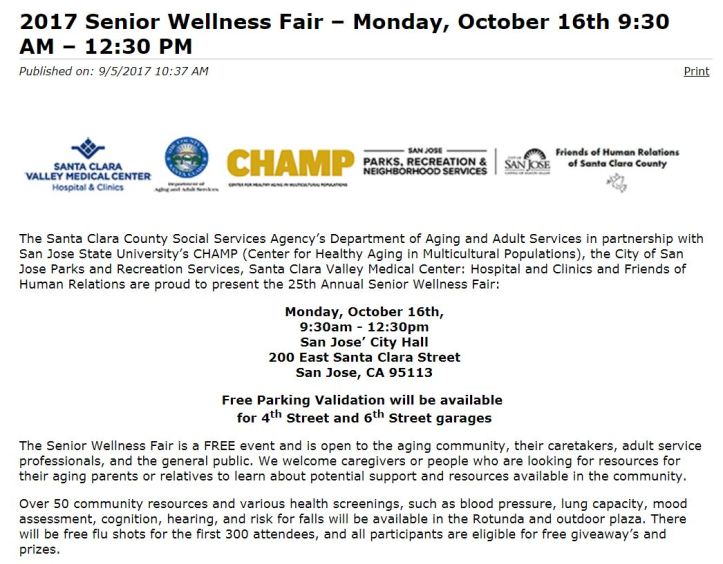 senior wellness fair